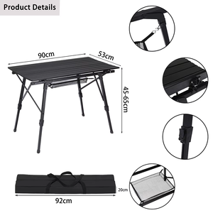 Petite <span class=keywords><strong>table</strong></span> carrée portable pour barbecue en plein air, mobilier de camping, tables de pique-nique en plein air - Product Image 2