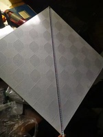 Plaques de plafond décoratives en PVC laminé avec dos en feuille d'aluminium