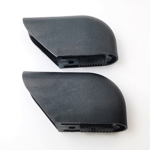 Semi Circular Foot <b>Pad</b> Black Plastic Anti Slip Furniture Desk <b>Chair</b> Leg Protection Cover - Product Image 1