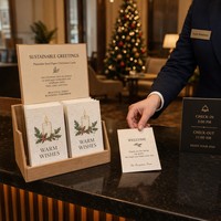 Carte de Noël en papier semence avec bougie, motif houx, pour des vœux festifs chaleureux et douillets, vente en gros, carte bougie plantable A6