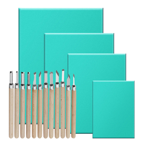 Vente flash : Bloc de <span class=keywords><strong>gomme</strong></span> <span class=keywords><strong>à</strong></span> effacer, ensemble de sculpture, outils de découpe pour linoléum, kit de fabrication de tampons pour linoléum pour le bricolage - Product Image 6