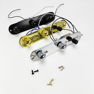 Plaque de commande métallique à 3 voies pour guitare électrique TL <span class=keywords><strong>Tele</strong></span>, pré-câblée, vente en gros d'usine - Product Image 1