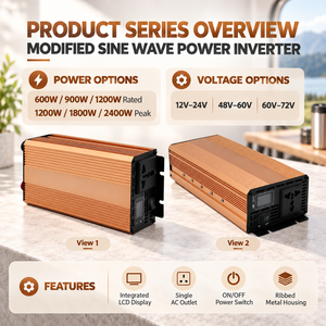 Inversor de Corriente de Onda Sinusoidal Modificada de 3000W, 12V-24V, 48V-60V a 220V, 90% de Eficiencia, para Electrodomésticos y Automóviles, 50/60Hz - Product Image 5