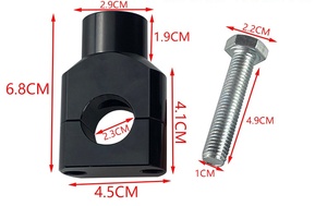 Kit de levage universel en alliage et aluminium pour guidon de moto de 22mm de diamètre avec blocs de nivellement d'espacement - Product Image 2