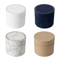 Boîtes cadeaux cylindriques rigides en papier laminé, écologiques, avec logo personnalisé, pour cosmétiques et bougies.