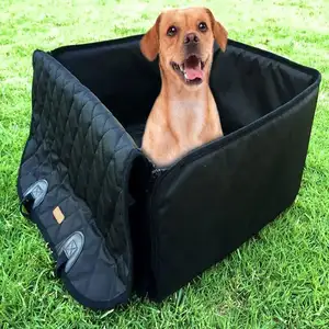 Funda de asiento delantero para mascotas para coches 100%, respaldo de goma antideslizante impermeable con anclajes, acolchado, duradero, para perro