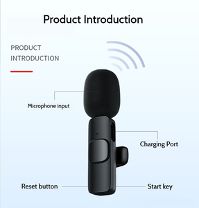 K8 K9 <span class=keywords><strong>Mini</strong></span> Clip portátil en el teléfono Micrófono Inalámbrico Solapa Micrófonos para iPhone Teléfono móvil - Product Image 6