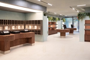 Modern Optical Shop Interior Design Sunglasses Store <b>Display</b> Shelf Wooden <b>Wall</b> Eyewear <b>Display</b> <b>Cabinet</b> - Product Image 5