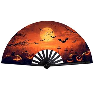 Abanico de Bambú Impreso a Todo Color de 33 cm, Abanico Plegable con Logotipo Personalizado, Cantidad Mínima de Pedido para Ocasiones Navideñas - Product Image 1