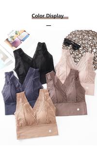 ชุดชั้นในกีฬาไร้ตะเข็บสำหรับผู้หญิง แบบเต็มคัพ เซ็กซี่ แต่งลูกไม้ สายเดี่ยว โชว์หลังสวย เหมาะสำหรับโยคะ วิ่ง และออกกำลังกาย - Product Image 3