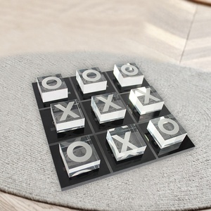 Juego de acrílico Tic Tac Toe con piezas de juego transparentes, decoración perfecta para mesa de centro y juego para la familia - Product Image 6
