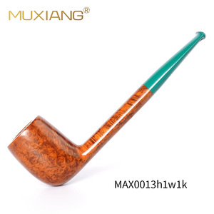Bent Tobacco Pipe Briar Sandalwood Long Handle Handcrafted Smoking Pipe - Product Image 3
