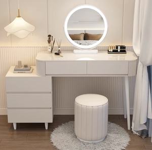 Meuble de chambre d'hôtel moderne avec rangement, coiffeuse intelligente avec chargement sans fil Bluetooth, <span class=keywords><strong>miroir</strong></span> LED à intensité variable - Product Image 5