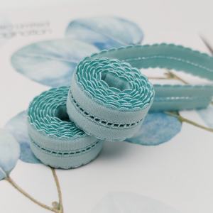 Sangles en sangle tissée personnalisées avec logo d'usine, durables, 15 mm, picot, multicolores, en nylon tricoté uni, pour soutien-gorge et sous-vêtements - Product Image 1