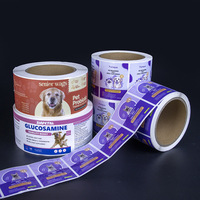 Etiquetas Adhesivas Personalizables para Comida de Mascotas, Lindas Pegatinas para Gatos y Cachorros, Etiquetas Reflectantes de PVC en Rollo para Latas y Frascos de Mascotas, Venta Internacional