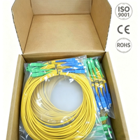 Simplex SC/APC to SC/UPC Single Mode 3.0mm 9/125 G652D Yellow PVC Fiber Patch Cord 1260-1650nm FTTH Network