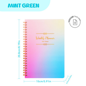 Cross-biên giới-chứng khoán hàng tuần kế hoạch máy tính xách tay 100 sheets xoắn ốc ràng buộc in tự điền vào lịch trình cuốn sách - Product Image 5