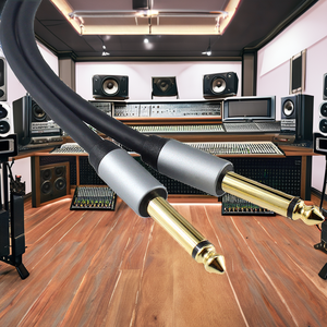 อะแดปเตอร์เสียงตัวผู้ไปยังตัวผู้สายสัญญาณเสียงสำหรับลำโพงสเตอริโอโมโนเครื่องขยายเสียงมิกเซอร์ความยาว1.5ม. 2ม. 3ม. 6.35มม. - Product Image 2