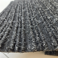 Leicht zu reinigender grauer Teppich mit 3 Rippen, abriebfest, goldwaschbar, Polyester, Hochflor, Puzzle-Muster, für den Außenbereich, gewerblich nutzbar
