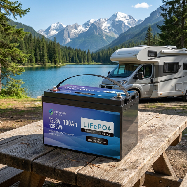 12V 100Ah LiFePO4 Battery Pack 1280Wh, 5-Year Long Service Life, Cut Replacement Cost for Portable Trailer & RV Camper Van