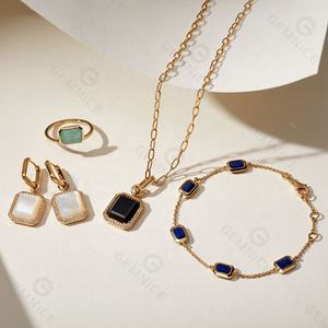 <span class=keywords><strong>Bracciale</strong></span> Tennis Gemnel Fatto a Mano in Argento 925 Placcato Oro con Pietre Preziose, Amazonite Taglio Baguette - Product Image 6