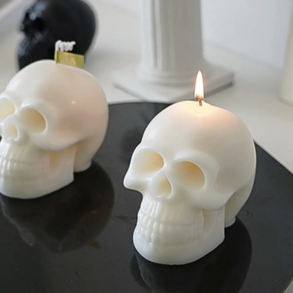 Groothandel Goede Kwaliteit Creatieve Halloween Gift Crossbones Skeletvormige Soja Wax Geurkaarsen