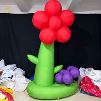 Ballon gonflable géant en forme de fleur artificielle de 3 m pour la décoration intérieure des magasins et centres commerciaux pour la Saint-Valentin