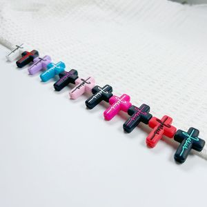 Cuentas de <span class=keywords><strong>silicona</strong></span> con forma de cruz de Jesús para pulseras DIY, cadenas de <span class=keywords><strong>chupete</strong></span> y soporte para bolígrafo - Product Image 2