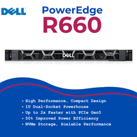 100% authentique R660 dell emc poweredge gpu optimisé 2 to ddr5 mémoire nvme stockage 1U rack serveur d'entreprise r660 pour air big data