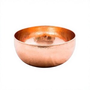Cuenco de cobre para servir comida, para la cena navideña, mesa de comedor, cocina, hogar, accesorios decorativos para servir comida - Product Image 1