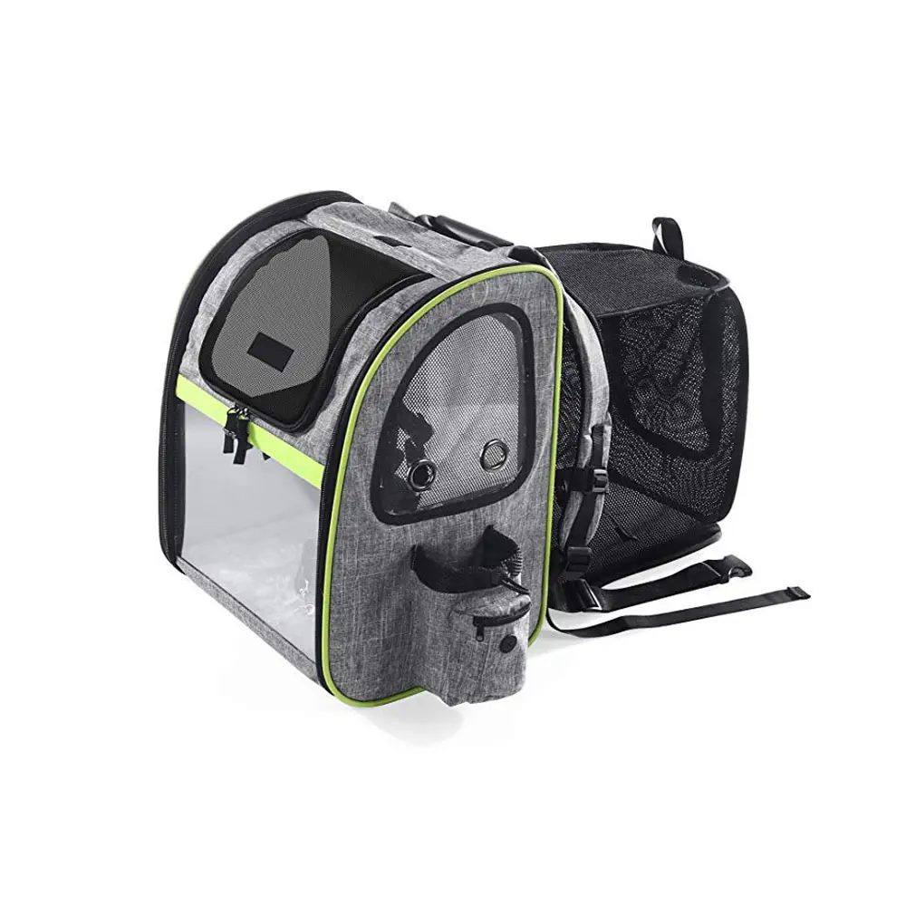 Mochila portátil para animais de estimação, mochila respirável para levar cães e gatos ao ar livre, nave espacial, visor, para animais de estimação