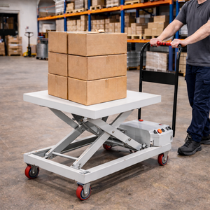 Carrello Elettrico Pieghevole <span class=keywords><strong>a</strong></span> Quattro <span class=keywords><strong>Ruote</strong></span> <span class=keywords><strong>per</strong></span> Scale, in Metallo, Portatile, con Opzione OEM, <span class=keywords><strong>per</strong></span> Uso Industriale e Commerciale, Capacità di Carico 400kg - Product Image 4