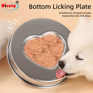 Mangkuk Anjing Ramah Lingkungan 985ml Baja Anti Karat Perak 22cm Model Love Slow Feeder Tahan Lama & Anti Gigit Mudah Dibersihkan Untuk Makanan Basah & Kering - Product Image 3