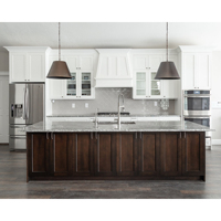 Ensemble d'armoires de cuisine modulaires en contreplaqué stratifié style Shaker CBMmart, îlot RTA prêt à assembler, écologique, moderne pour la maison