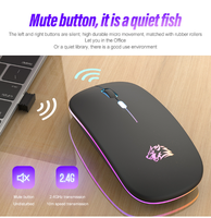 Accessoires informatiques Ordinateur portable de bureau chargeant la souris de jeu lumineuse Free Wolf X15 Mute Wireless Mouse