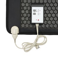 Tapis de tourmaline en forme d'étoile de couleur noire à chauffage profond Bio Ions négatifs Mini coussin thermique Coussin chauffant portable en tourmaline