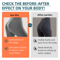 Culotte invisible sans couture en nylon et élasthanne, légèrement transparente, effet push-up, pour robes moulantes