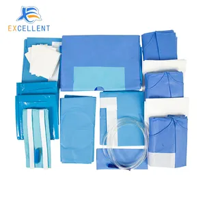 Set monouso personalizzato approvato per materiali di consumo medici drappo Sterile pacchetti di teli chirurgici (fabbrica thailandese)