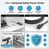 Clieam Grosir Stopkontak Meja Standar AS 6 Lubang 4 USB 2 Pengisi Daya PD 1870W