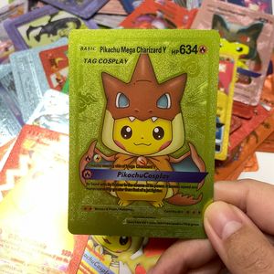 Cartes TCG de jeux de cartes à collectionner <span class=keywords><strong>poke</strong></span>-mon, or, rose, vert, bleu, feuille d'aluminium, Collection Ultra Rare, cartes de base Vmax <span class=keywords><strong>V</strong></span> EX GX - Product Image 4