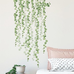 Adesivi Murali Autoadesivi con Piante Verdi <span class=keywords><strong>per</strong></span> Camerette dei Bambini, Decorazioni in Vinile a Forma di Foglie - Product Image 1
