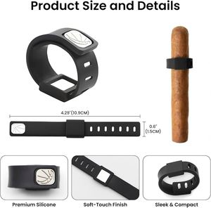 Support de poignet magnétique réglable en silicone pour cigares, bracelet mains libres pour le golf, le barbecue et les activités de plein air - Product Image 2