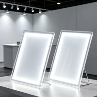 Boîte lumineuse publicitaire rectangulaire autoportante en alliage d'aluminium magnétique, design ultra-plat, étanche, portable, haute luminosité 4000