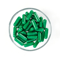 Capsule végétale vide taille 000 00 0 1 2 3 suppléments nutritionnels en cellulose végétalienne Capsules d'amidon HPMC vertes