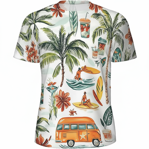 เสื้อยืดผู้ชายทรงหลวมเสื้อโอเวอร์ไซส์ทรงหลวมสไตล์สตรีทเสื้อยืดลายกราฟิกเสื้อครอปเสื้อยืดสิ่งจำเป็นสำหรับฤดูร้อน - Product Image 1