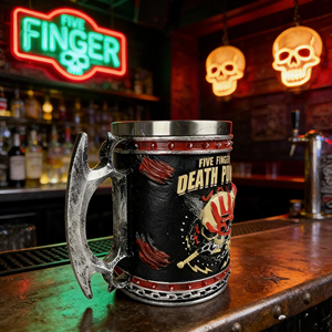 Mug Vintage 3D Kreatif <span class=keywords><strong>2026</strong></span> Cangkir Bir Resin Baja Tahan Karat Baru MBA07 Desain Retro Mug Death Cup untuk Penggemar Five Finger - Product Image 5
