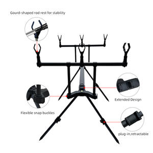 Suporte de haste dobrável de várias cabeças de estilo europeu, torre de dupla finalidade Ground <span class=keywords><strong>Spike</strong></span> <span class=keywords><strong>Rod</strong></span> Stand - Product Image 6