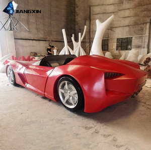 منحوتة سيارة سباق مكشوفة من الألياف الزجاجية بتصميم مخصص، طلاء عالي اللمعان، مقاعد داخلية سوداء، مصنوعات من الراتنج، تدعم تصنيع المعدات الأصلية/تصنيع التصميم الأصلي، لون أحمر - Product Image 6