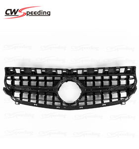 Parrilla Delantera de ABS Estilo GT (Negra) para <span class=keywords><strong>MERCEDES</strong></span> BENZ Clase A W176 <span class=keywords><strong>A180</strong></span> A200 A250 A260 AMG A45 2013-2015 - Product Image 5