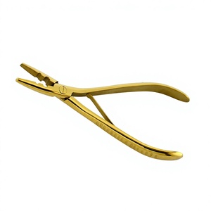 Pince à sertir professionnelle pour extensions capillaires, 7 pouces, courbée, 2 trous, pour micro-perles, en acier inoxydable, pour salon de coiffure - Product Image 3